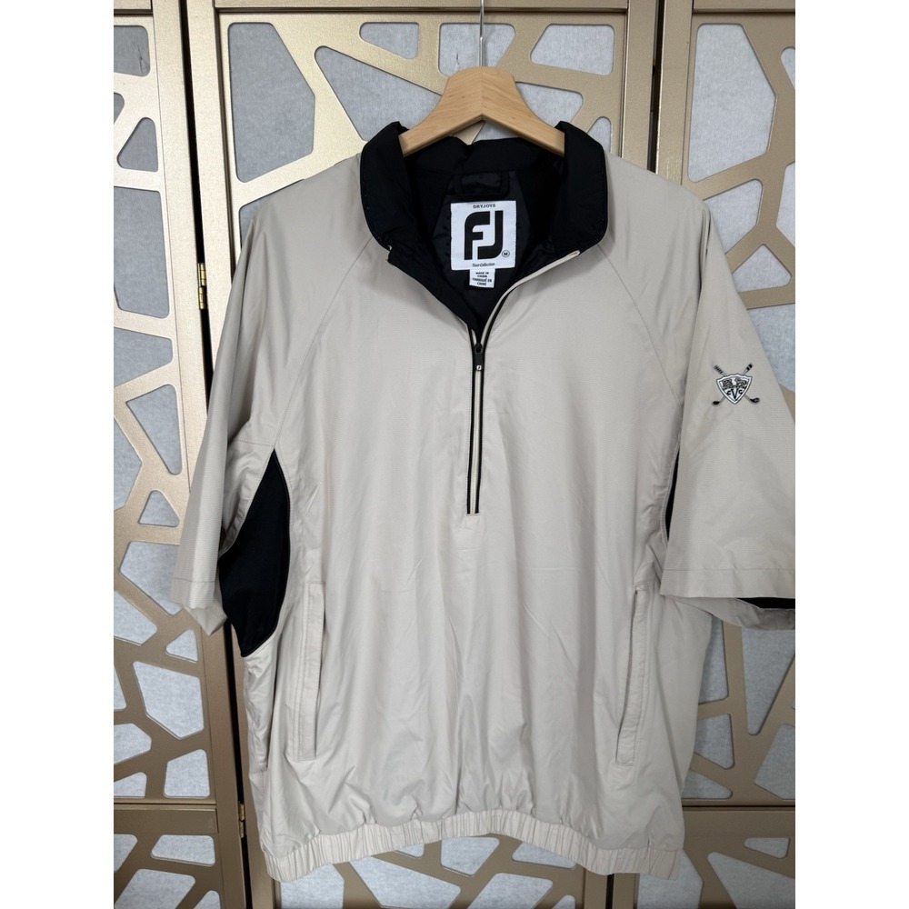 Footjoy DryJoy Windbreaker Jacket Shirt Men's Medium Tour Collection Zip Golf